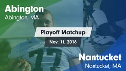Matchup: Abington vs. Nantucket  2016