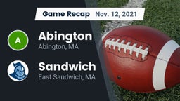 Recap: Abington  vs. Sandwich  2021