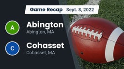 Recap: Abington  vs. Cohasset  2022