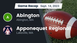 Recap: Abington  vs. Apponequet Regional  2023