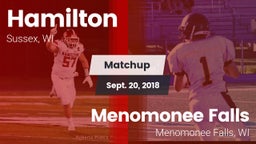 Matchup: Hamilton vs. Menomonee Falls  2018