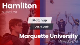 Matchup: Hamilton vs. Marquette University  2019