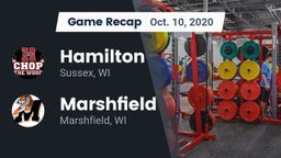 Recap: Hamilton  vs. Marshfield  2020