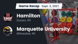Recap: Hamilton  vs. Marquette University  2021