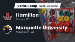 Recap: Hamilton  vs. Marquette University  2022