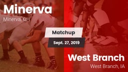 Matchup: Minerva vs. West Branch  2019