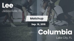 Matchup: Lee vs. Columbia  2016