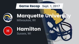 Recap: Marquette University  vs. Hamilton  2017