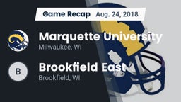 Recap: Marquette University  vs. Brookfield East 2018
