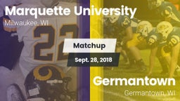 Matchup: Marquette University vs. Germantown  2018