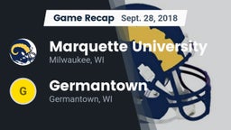Recap: Marquette University  vs. Germantown  2018