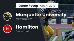 Recap: Marquette University  vs. Hamilton  2019