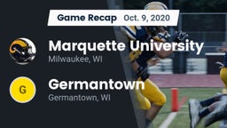Recap: Marquette University  vs. Germantown  2020
