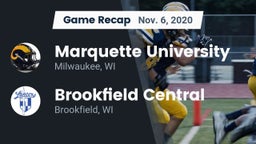 Recap: Marquette University  vs. Brookfield Central  2020