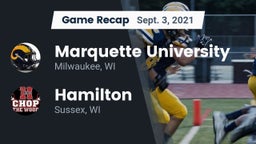 Recap: Marquette University  vs. Hamilton  2021