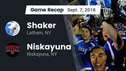Recap: Shaker  vs. Niskayuna  2018