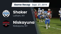 Recap: Shaker  vs. Niskayuna  2019