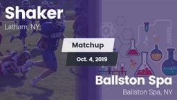Matchup: Shaker vs. Ballston Spa  2019