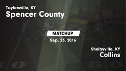 Matchup: Spencer County vs. Collins  2016