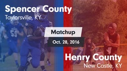 Matchup: Spencer County vs. Henry County  2016
