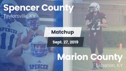 Matchup: Spencer County vs. Marion County  2019