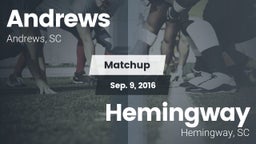 Matchup: Andrews vs. Hemingway  2016