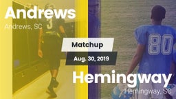 Matchup: Andrews vs. Hemingway  2019