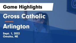 Gross Catholic  vs Arlington  Game Highlights - Sept. 1, 2022