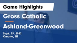 Gross Catholic  vs Ashland-Greenwood  Game Highlights - Sept. 29, 2022