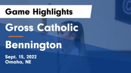 Gross Catholic  vs Bennington  Game Highlights - Sept. 15, 2022