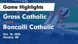 Gross Catholic  vs Roncalli Catholic  Game Highlights - Oct. 10, 2023