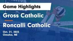Gross Catholic  vs Roncalli Catholic  Game Highlights - Oct. 21, 2023