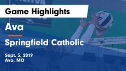 Ava  vs Springfield Catholic  Game Highlights - Sept. 3, 2019
