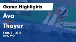 Ava  vs Thayer Game Highlights - Sept. 21, 2019