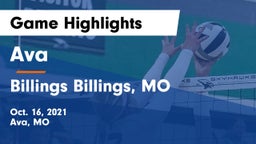 Ava  vs Billings  Billings, MO Game Highlights - Oct. 16, 2021