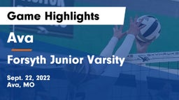 Ava  vs Forsyth Junior Varsity Game Highlights - Sept. 22, 2022