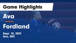 Ava  vs Fordland  Game Highlights - Sept. 18, 2023