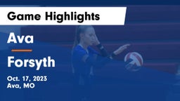 Ava  vs Forsyth  Game Highlights - Oct. 17, 2023