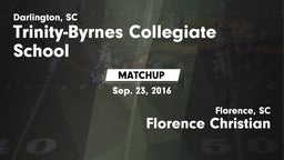 Matchup: Trinity Collegiate vs. Florence Christian  2016