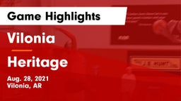 Vilonia  vs Heritage Game Highlights - Aug. 28, 2021