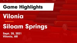 Vilonia  vs Siloam Springs Game Highlights - Sept. 28, 2021