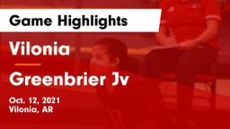 Vilonia  vs Greenbrier Jv Game Highlights - Oct. 12, 2021