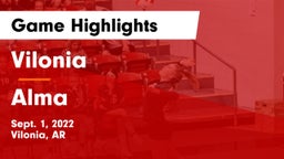 Vilonia  vs Alma Game Highlights - Sept. 1, 2022