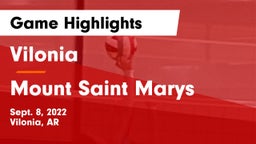 Vilonia  vs Mount Saint Marys Game Highlights - Sept. 8, 2022