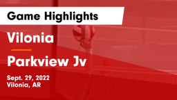 Vilonia  vs Parkview Jv Game Highlights - Sept. 29, 2022