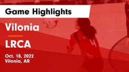 Vilonia  vs LRCA Game Highlights - Oct. 18, 2022