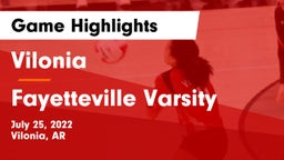 Vilonia  vs Fayetteville Varsity Game Highlights - July 25, 2022