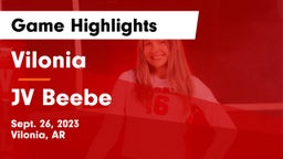 Vilonia  vs JV Beebe Game Highlights - Sept. 26, 2023
