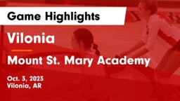 Vilonia  vs Mount St. Mary Academy Game Highlights - Oct. 3, 2023
