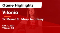 Vilonia  vs JV Mount St. Mary Academy  Game Highlights - Oct. 3, 2023